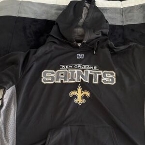 NFL Team Apparel Black and Gray Hoodie